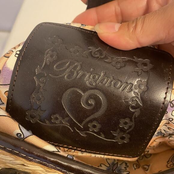 Vintage Brighton Woven Straw Basket Shoulder Handbag Purse Braided Weave Heart - Picture 5 of 11